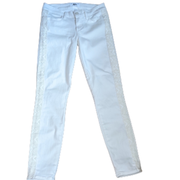 Paige Verdugo White Jeans Crochet Trim Size 26 - Picture 4 of 11